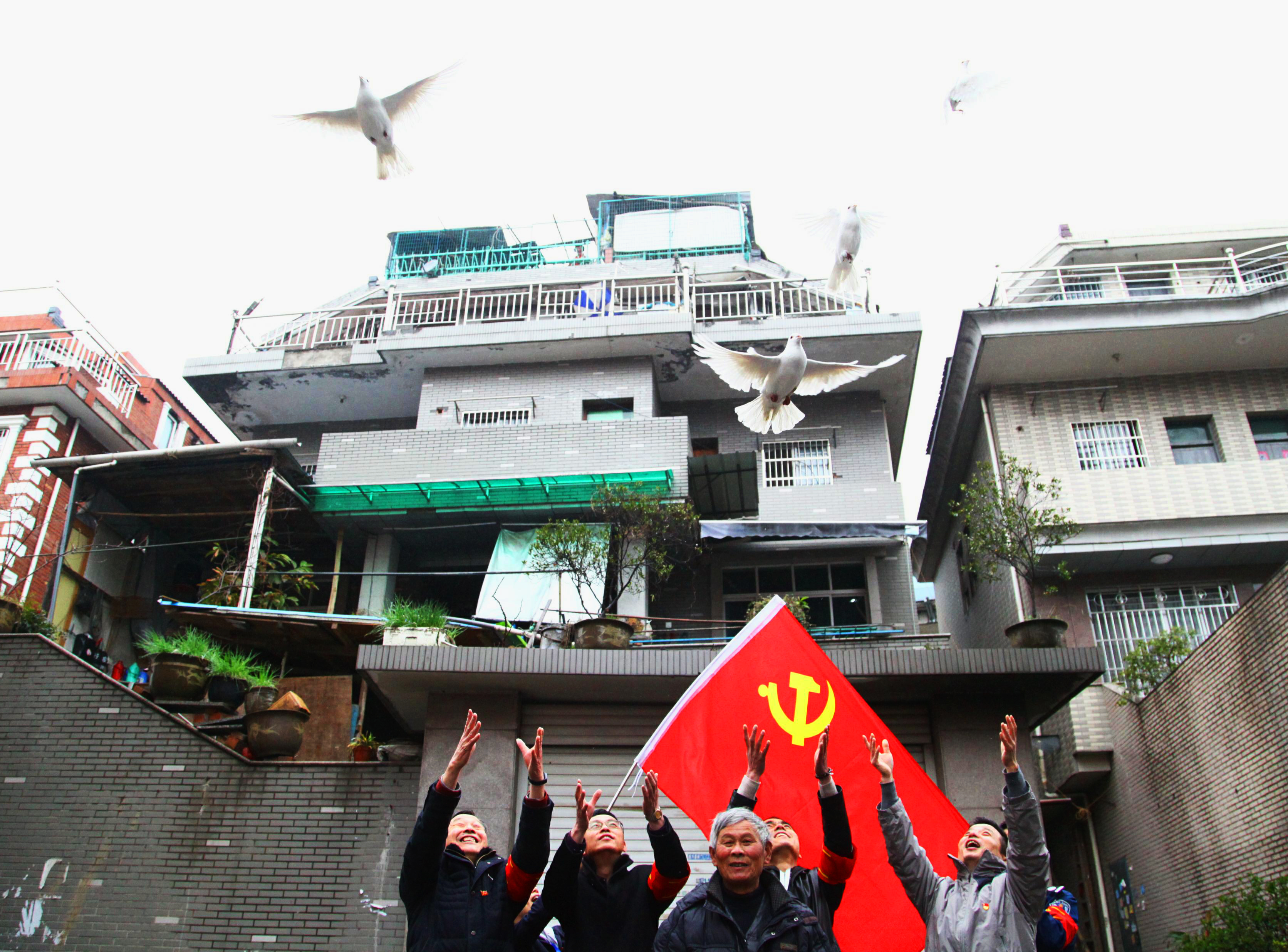 石橋經合社第一支部黨員共同房費信鴿，放飛美好祝愿.jpg