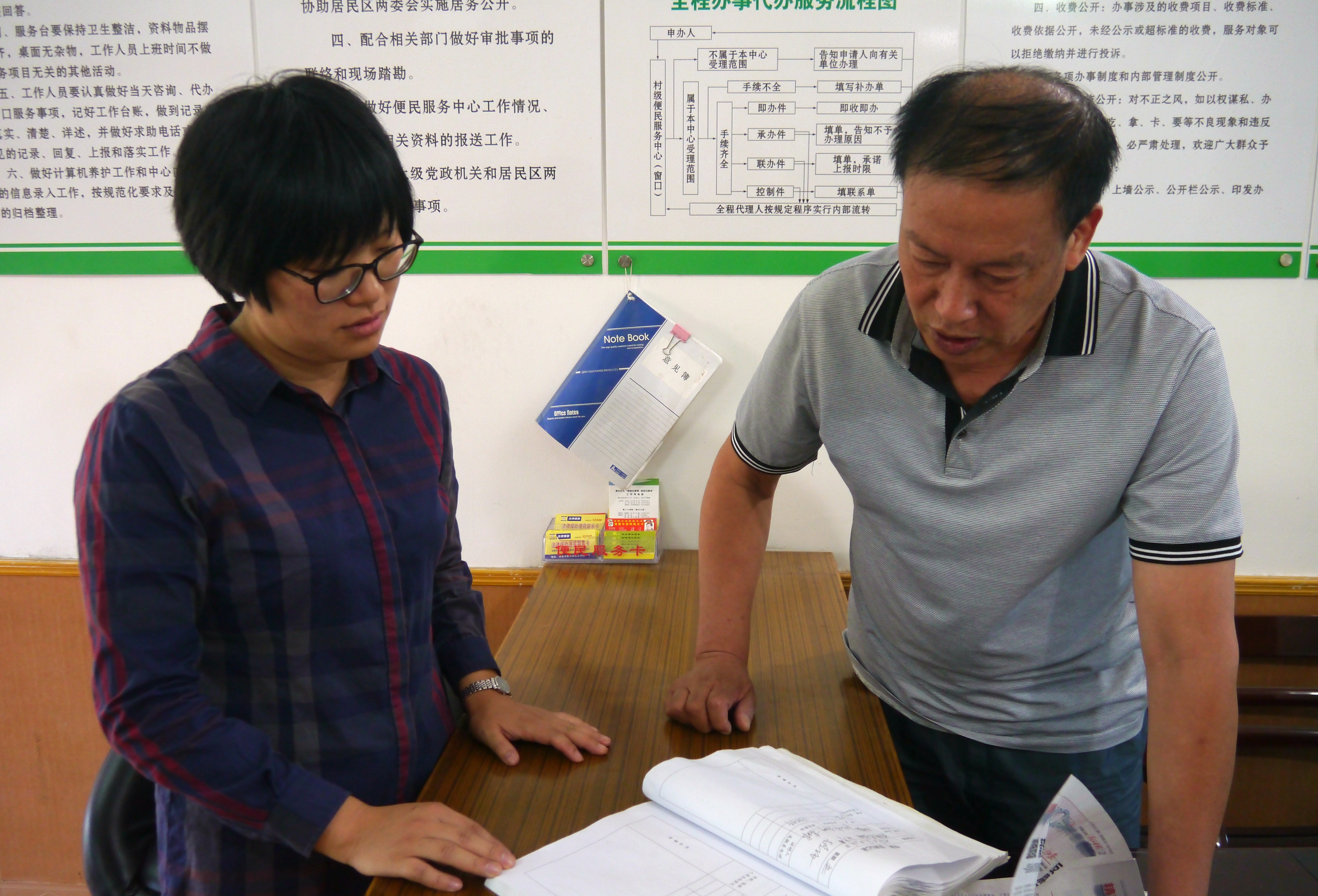 張?zhí)鹛鹪跈z查村干部坐班值班和去向登記情況。.JPG