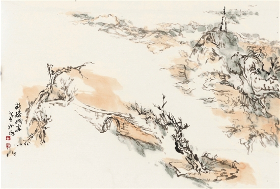 　斷橋殘雪　　董也山　作.jpg